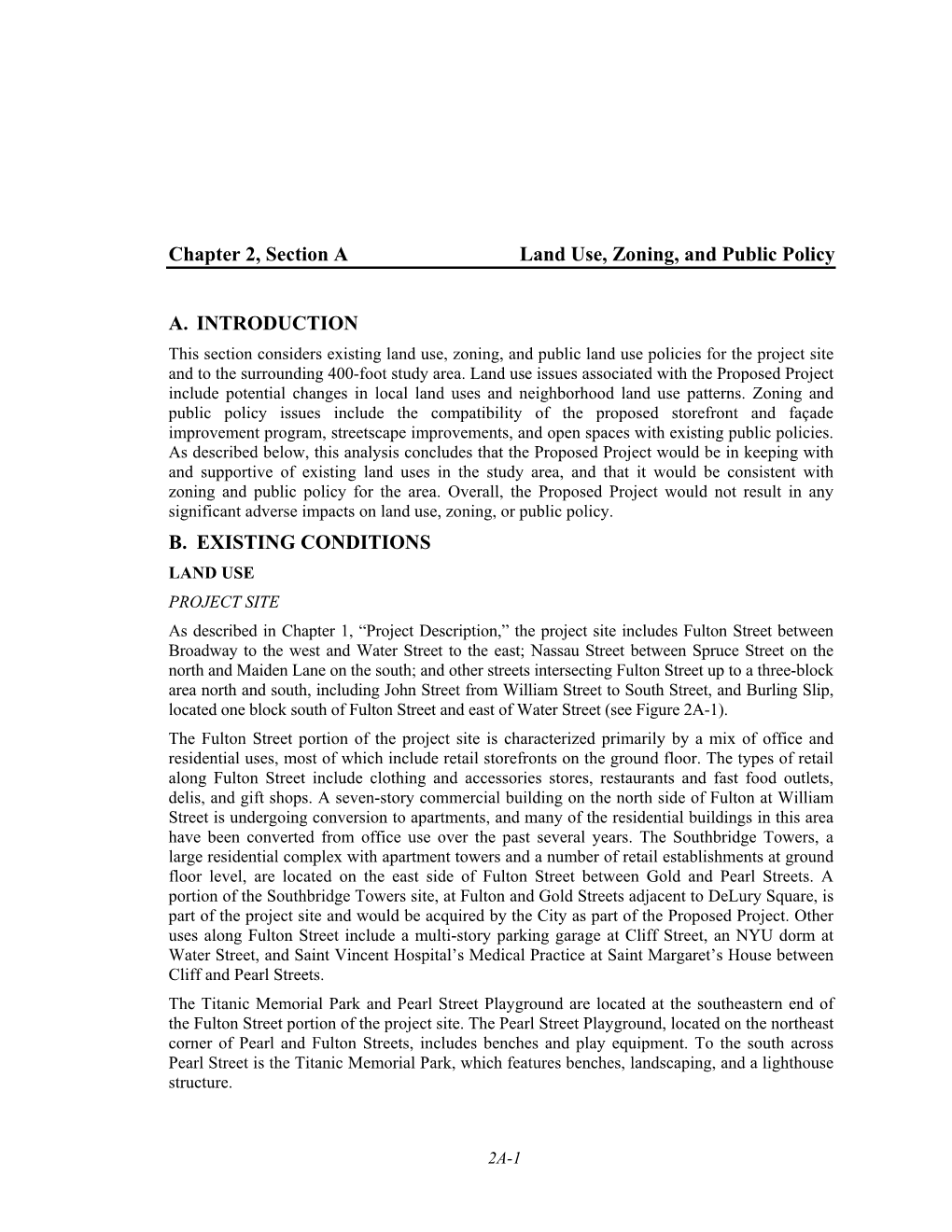 FULTON CORRIDOR REVITALIZATION PROGRAM Figure 2A-1 Fulton Corridor Revitalization Program