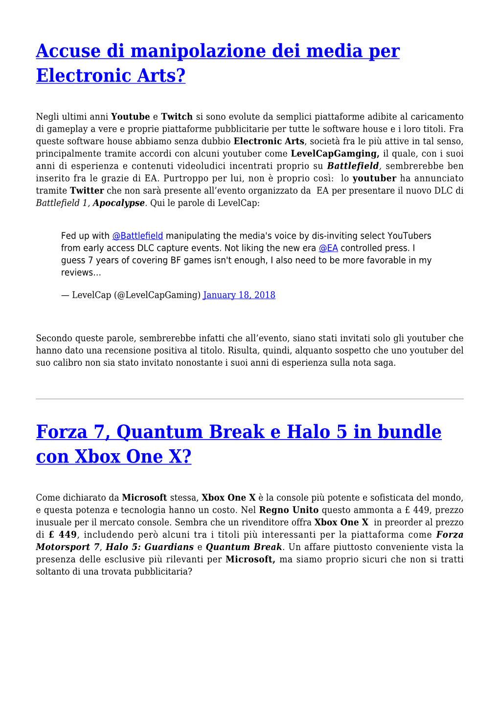 Forza 7, Quantum Break E Halo 5 in Bundle Con Xbox One X?