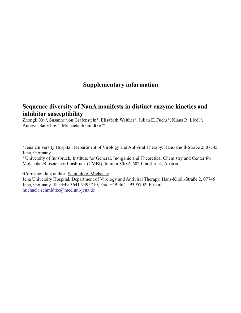 Sequence Diversity of Nana Manifests in Distinct Enzyme Kinetics and Inhibitor Susceptibility