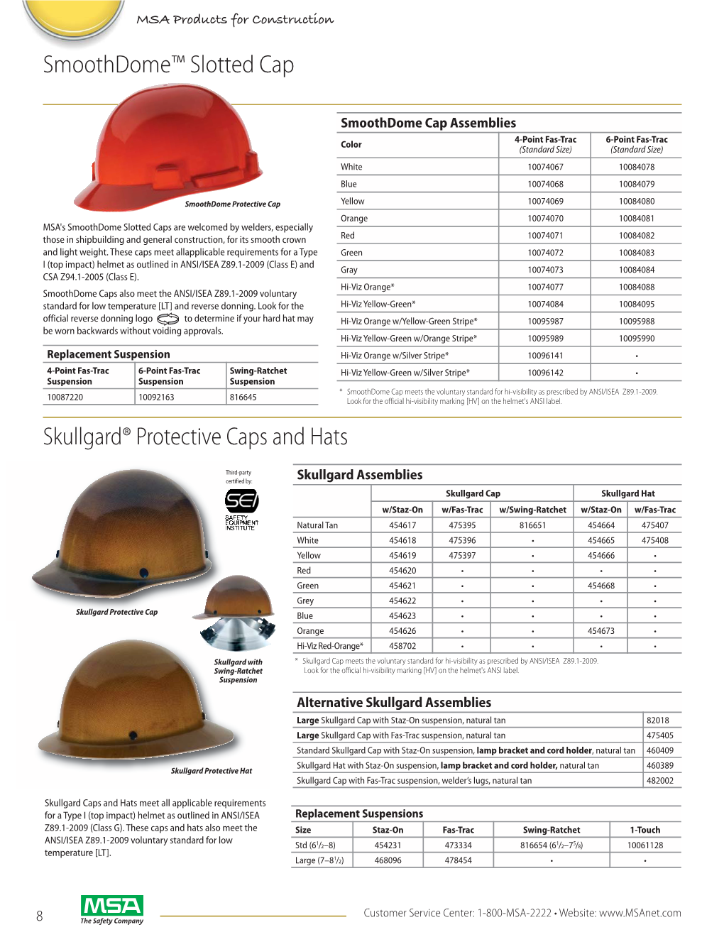 Smoothdome™ Slotted Cap Skullgard® Protective Caps and Hats