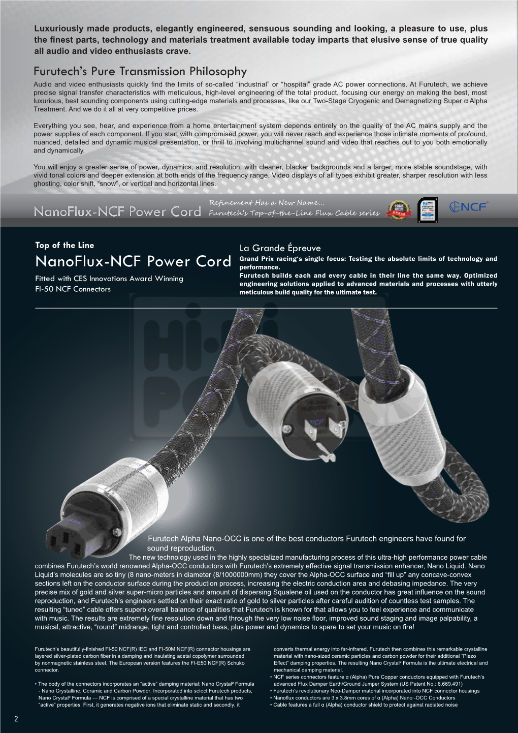 Nanoflux-NCF Power Cord ®