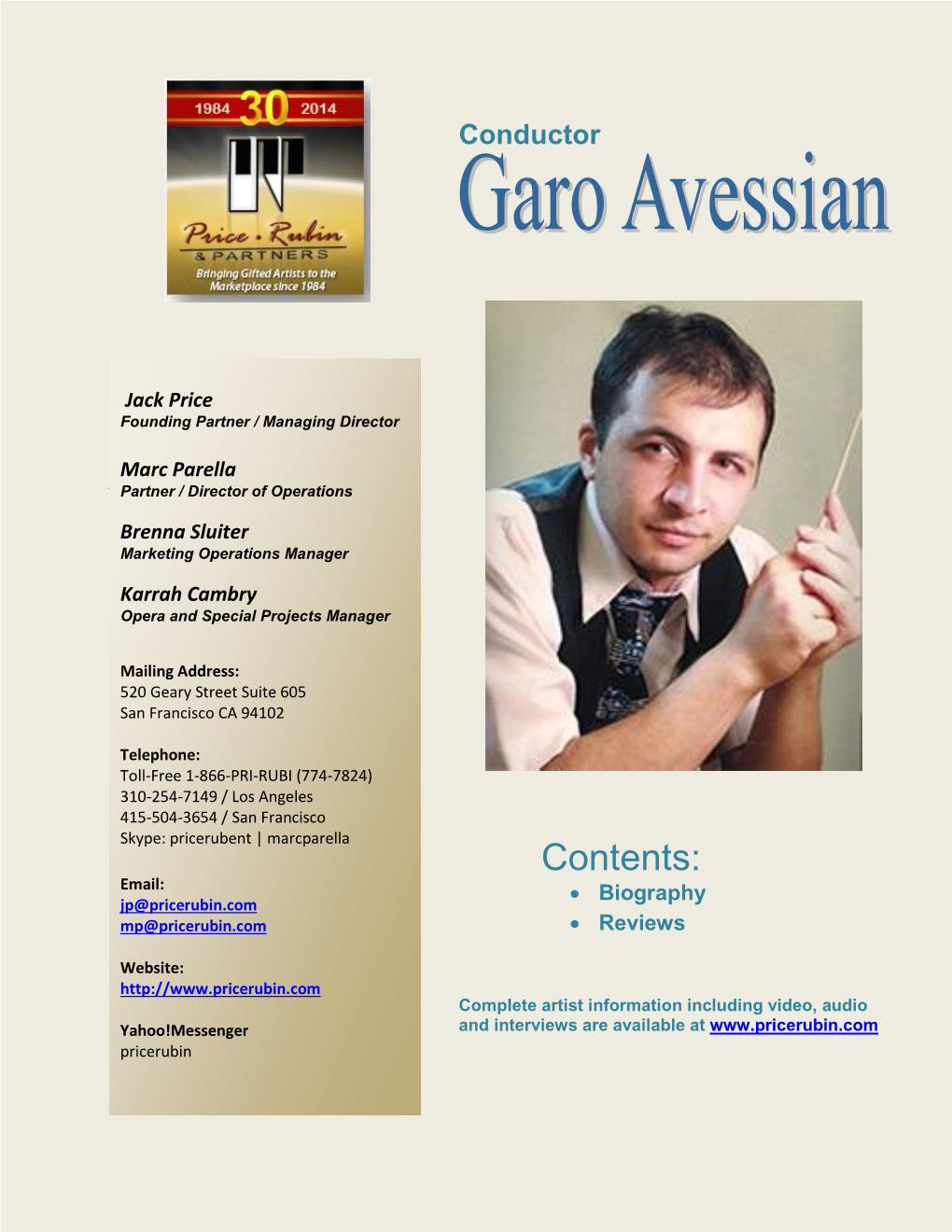 Garo Avessian – Biography