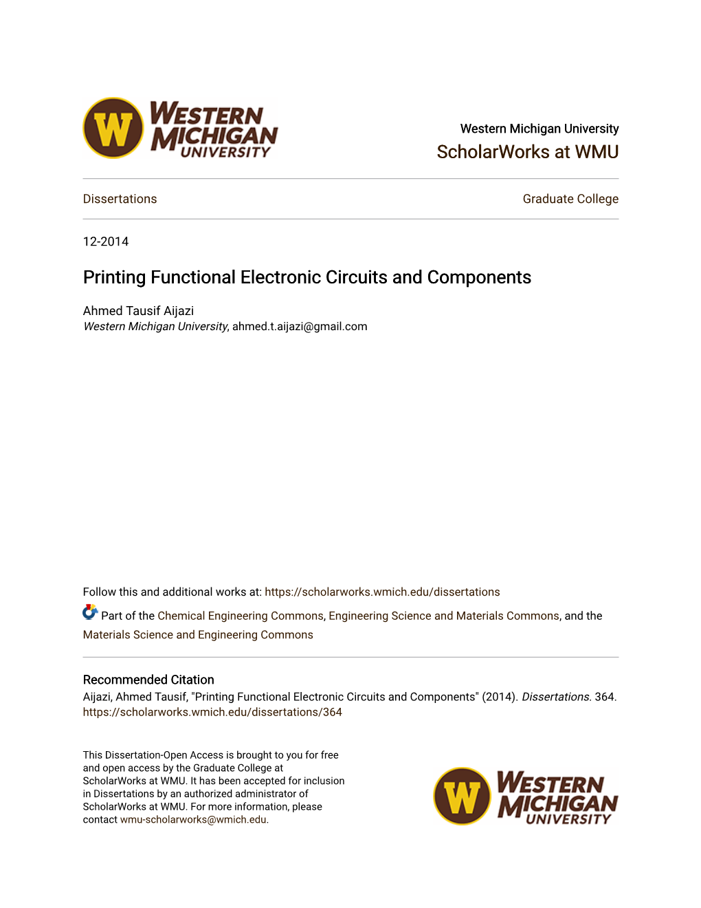 Printing Functional Electronic Circuits and Components