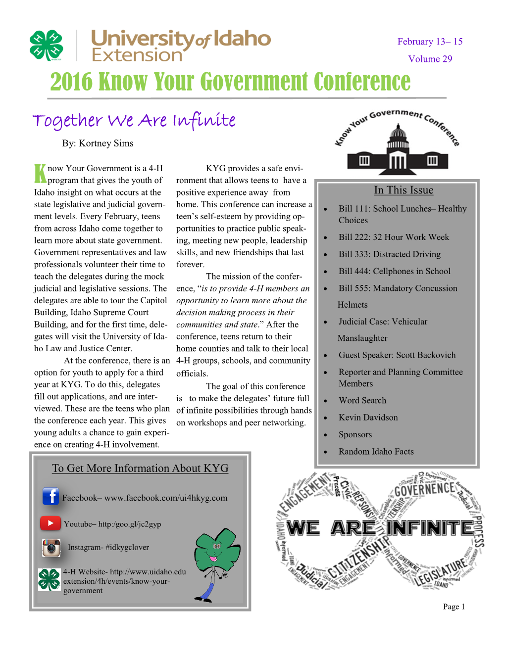 2016 Conference Newsletter