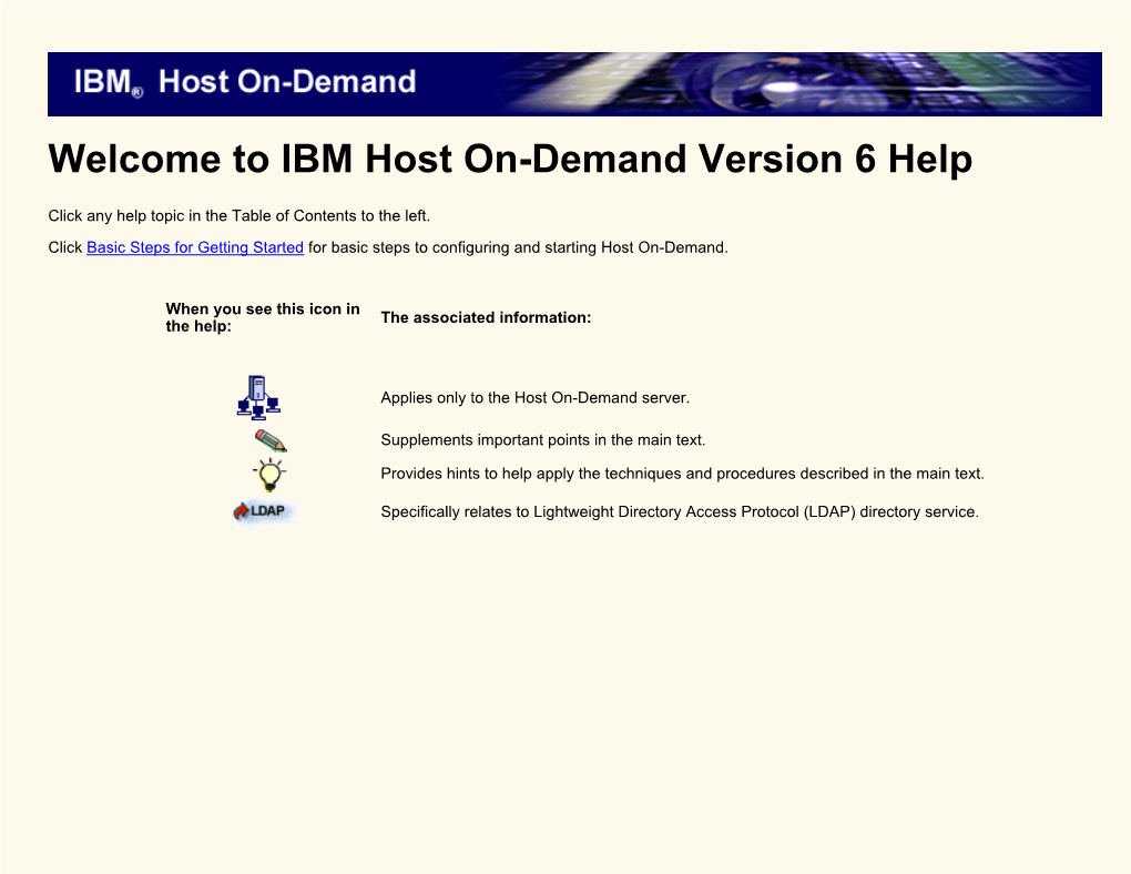 Host On-Demand Version 6.0 Help