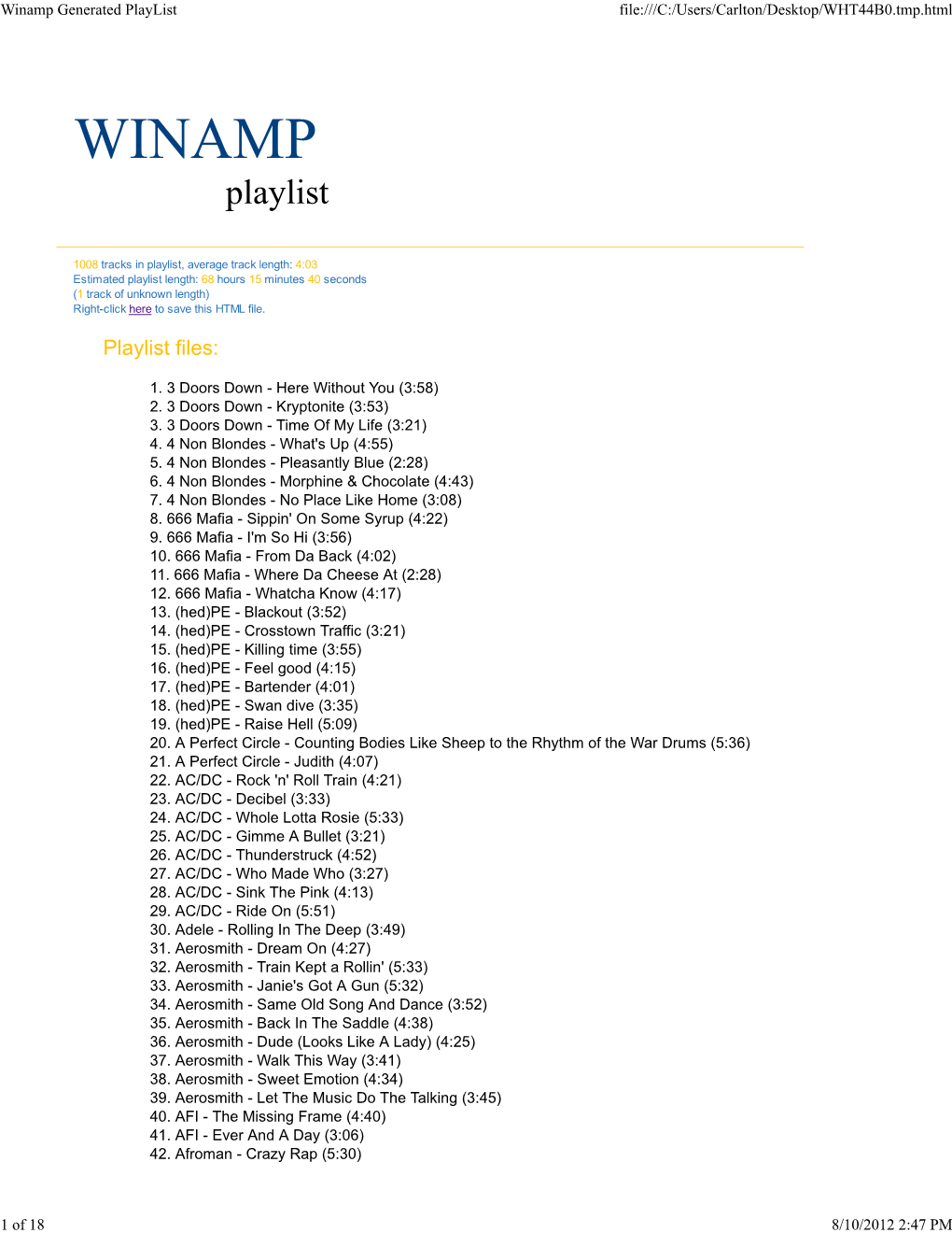 Winamp Generated Playlist File:///C:/Users/Carlton/Desktop/WHT44B0.Tmp.Html