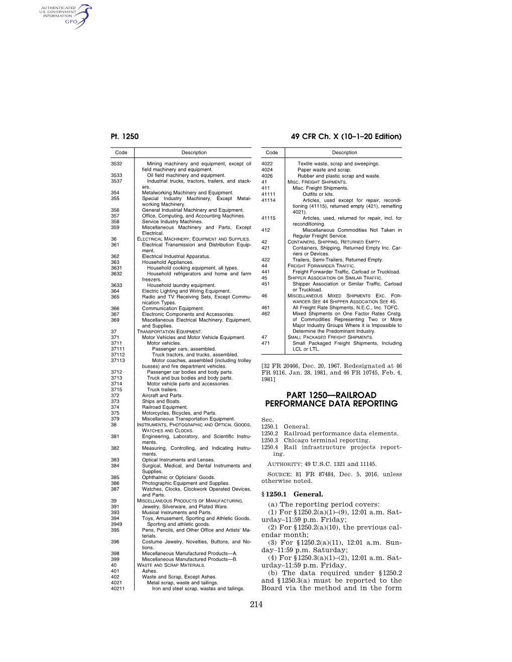 Surface Transportation Board § 1250.2