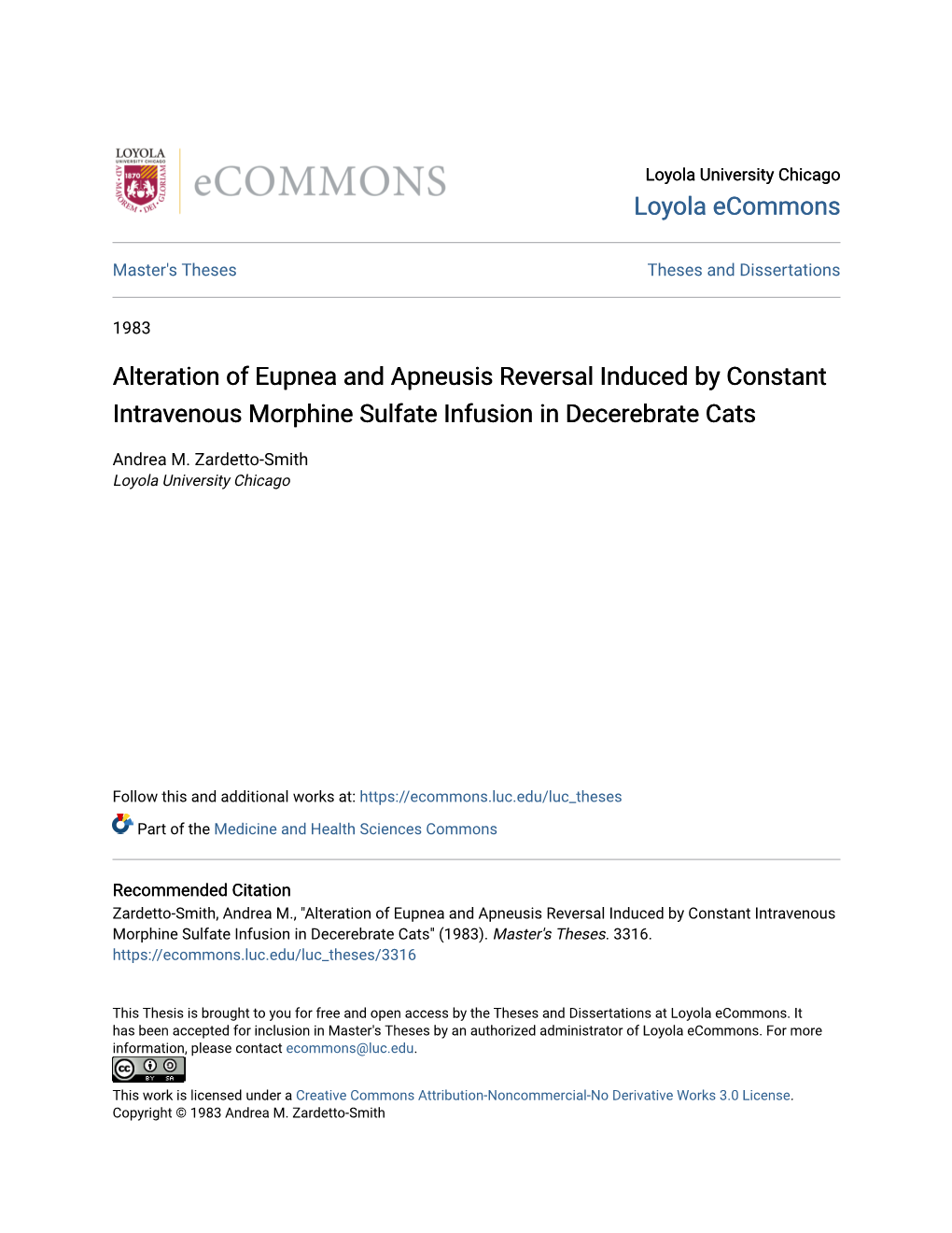 Alteration of Eupnea and Apneusis Reversal Induced by Constant Intravenous Morphine Sulfate Infusion in Decerebrate Cats