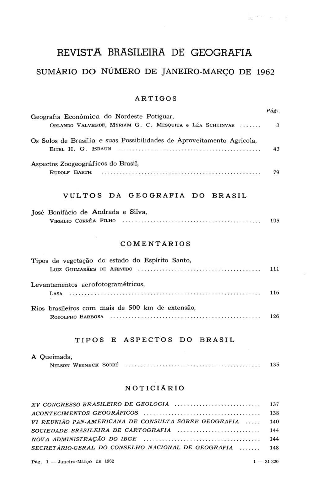 Revista Brasileira De Geografia