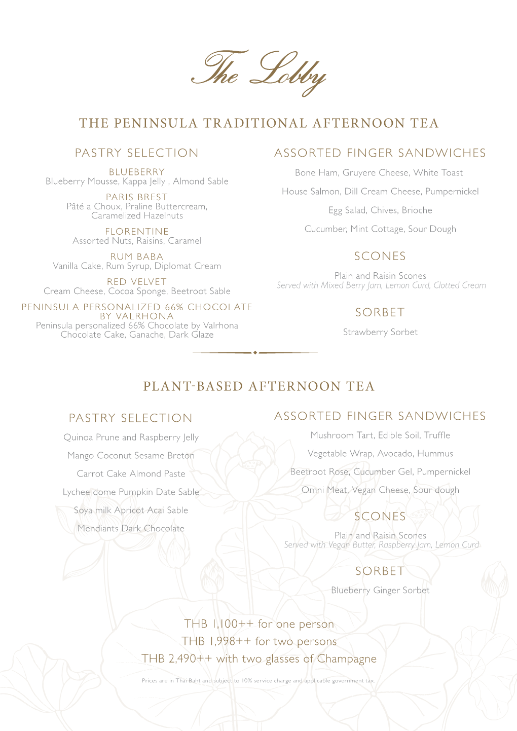 Plant Based&Traitional Afternoon Tea Menu 09 07 21