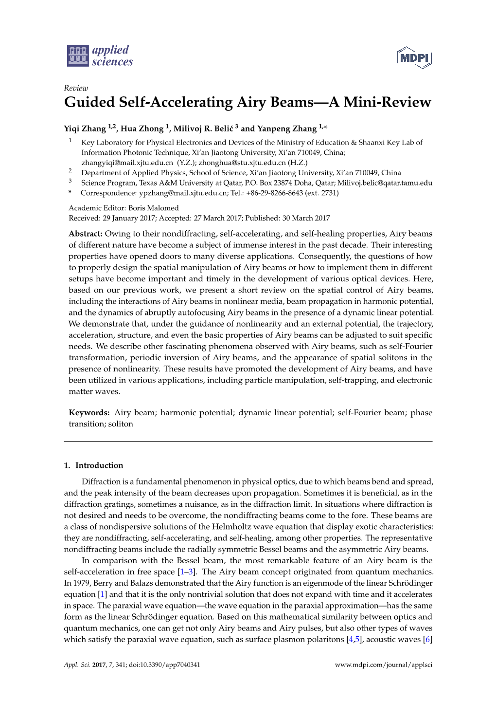 Guided Self-Accelerating Airy Beams—A Mini-Review