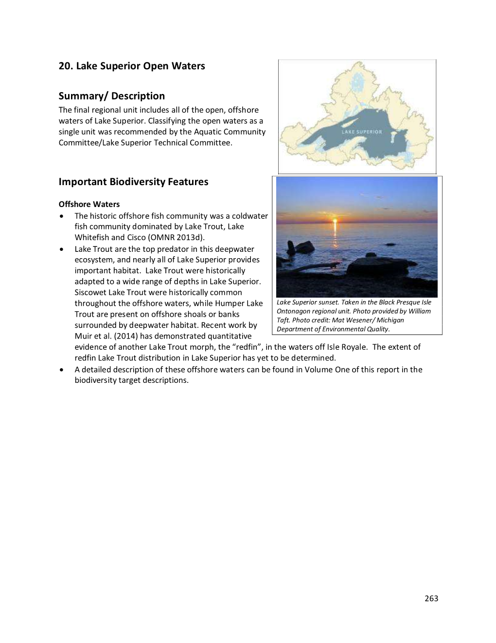 20. Lake Superior Open Waters Summary