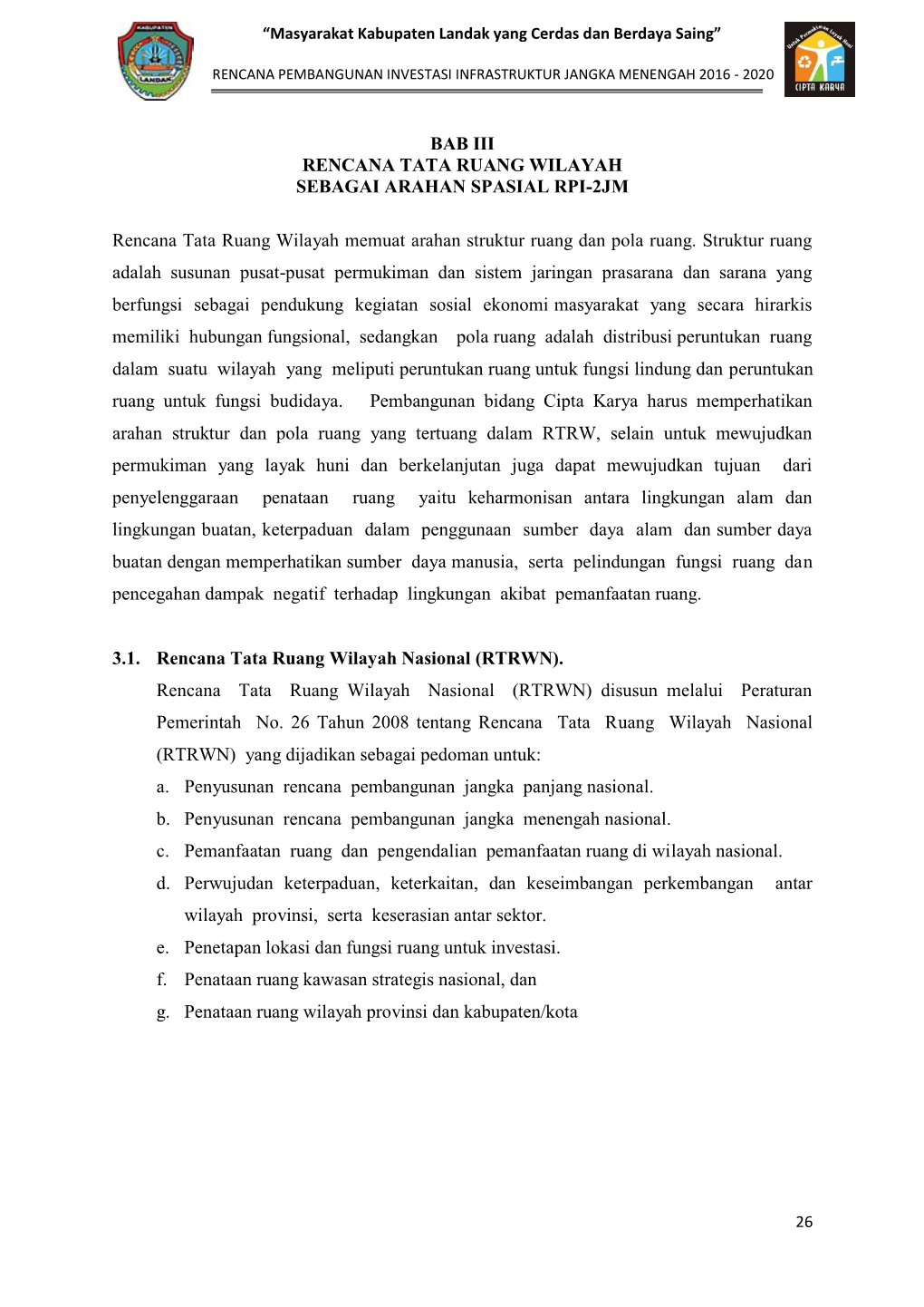 Bab Iii Rencana Tata Ruang Wilayah Sebagai Arahan Spasial Rpi-2Jm