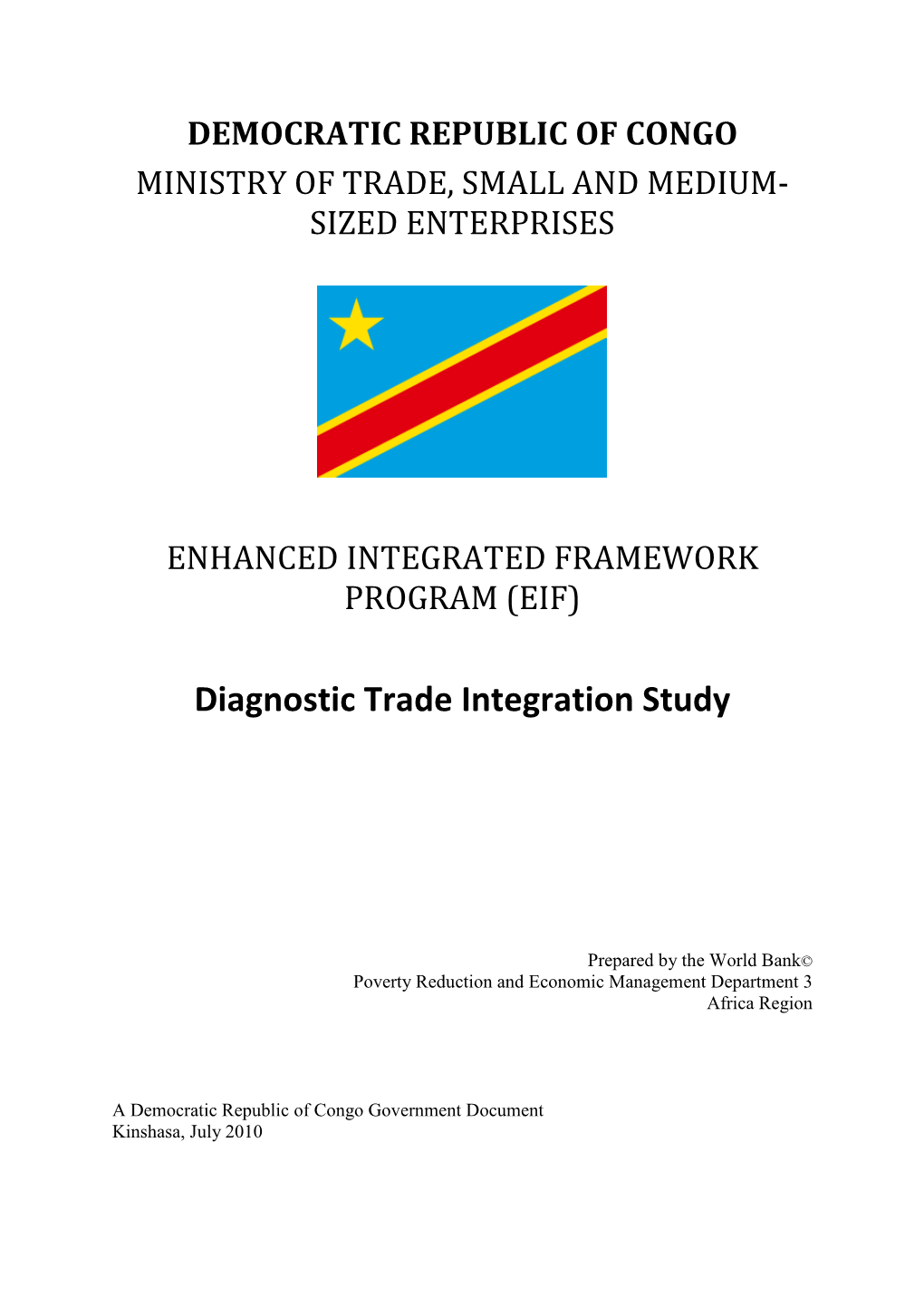 Diagnostic Trade Integration Study