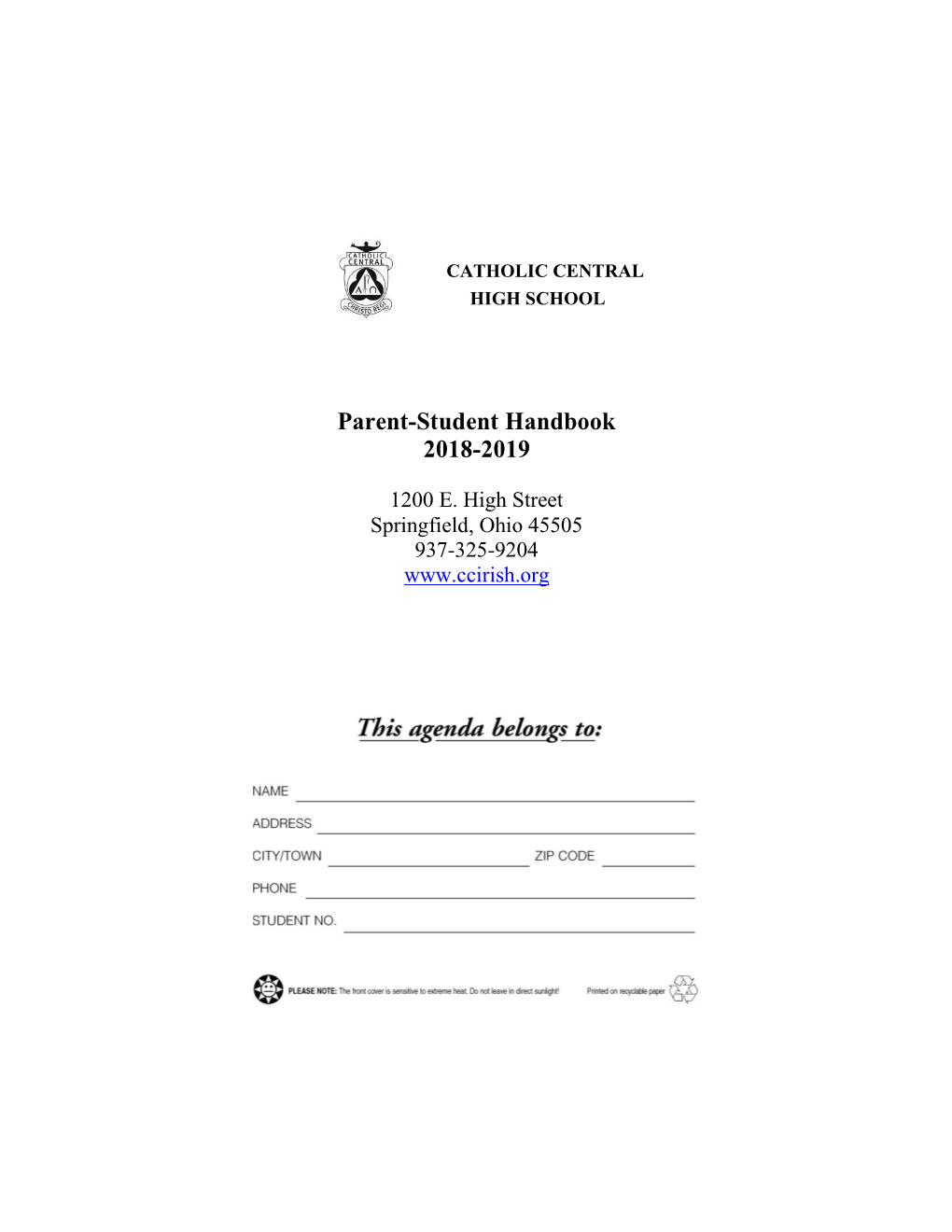 Parent-Student Handbook 2018-2019