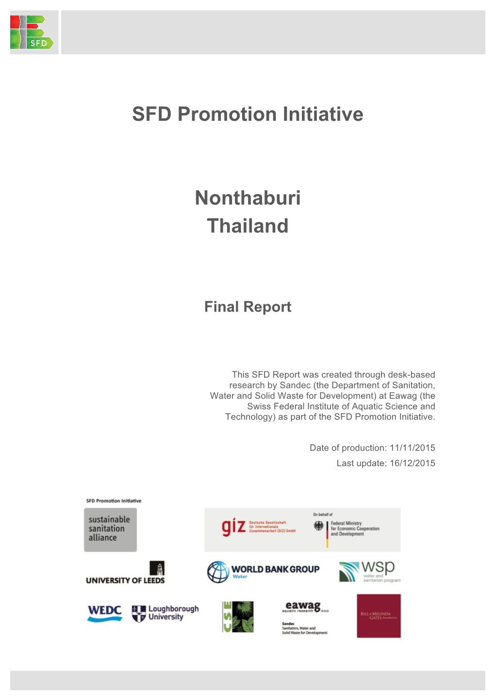 SFD Promotion Initiative Nonthaburi Thailand