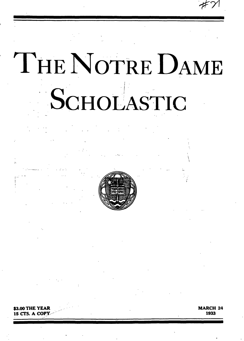 Notre Dame Scholastic, Vol. 66, No. 21