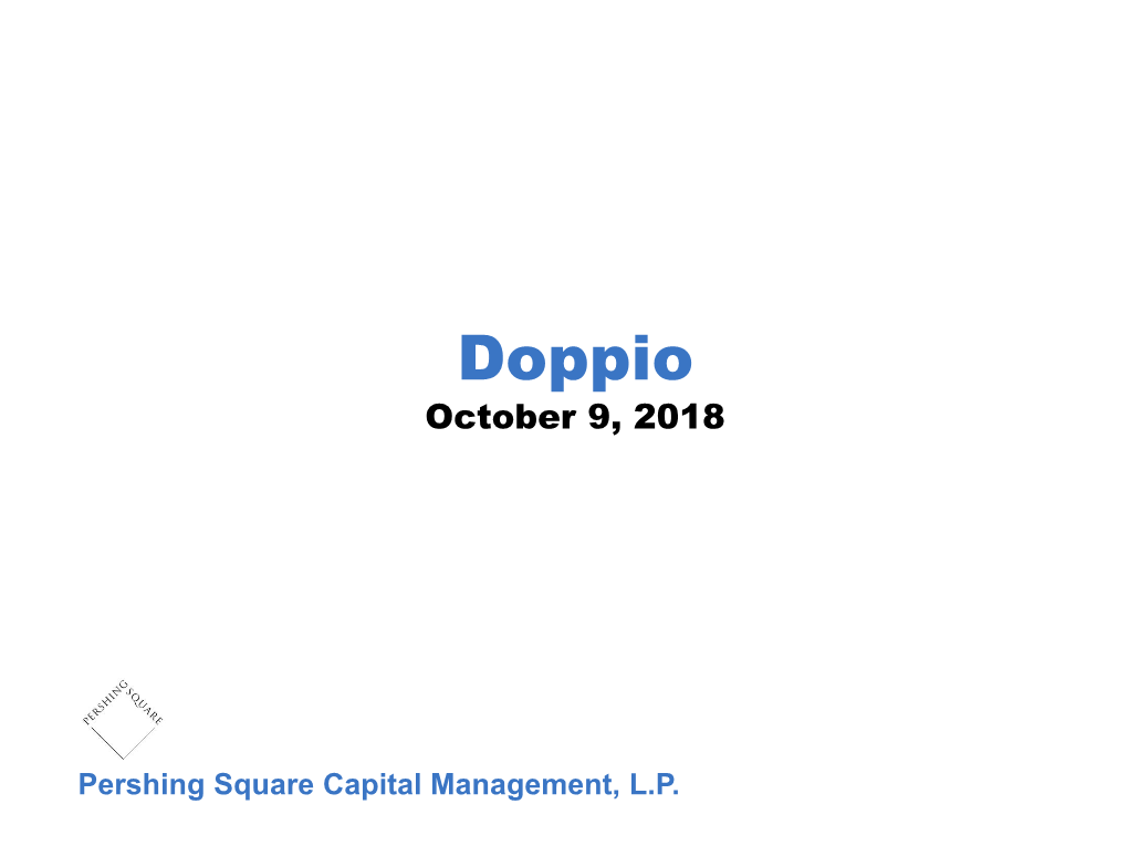 Doppio October 9, 2018