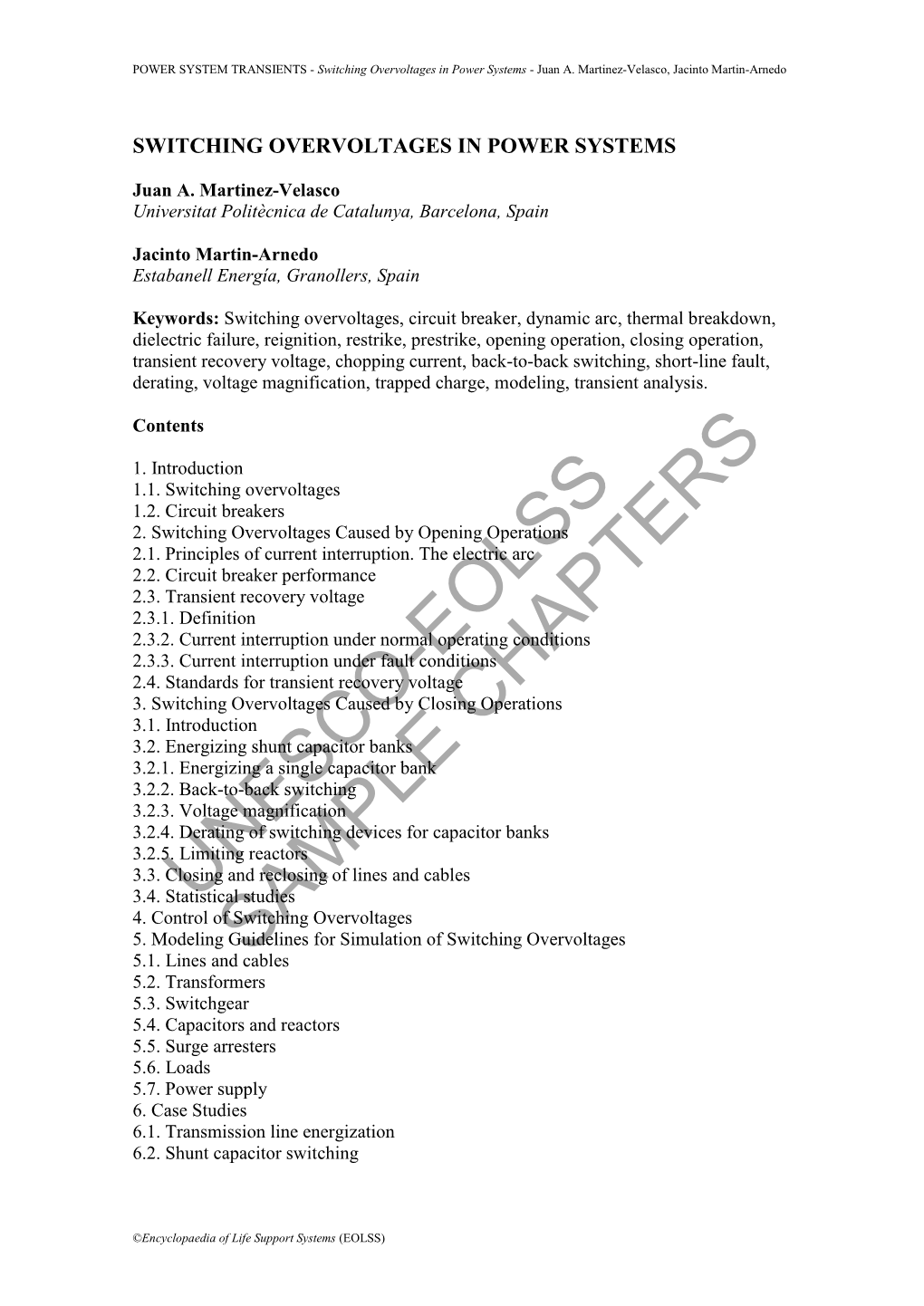 Switching Overvoltages in Power Systems - Juan A