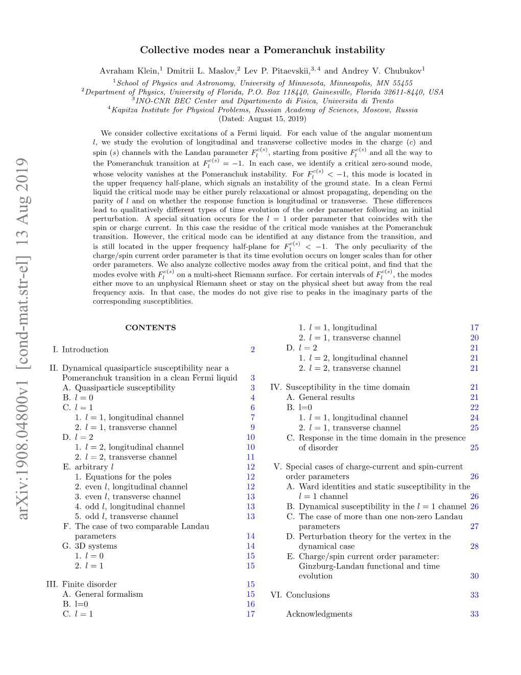 Arxiv:1908.04800V1 [Cond-Mat.Str-El] 13 Aug 2019 5