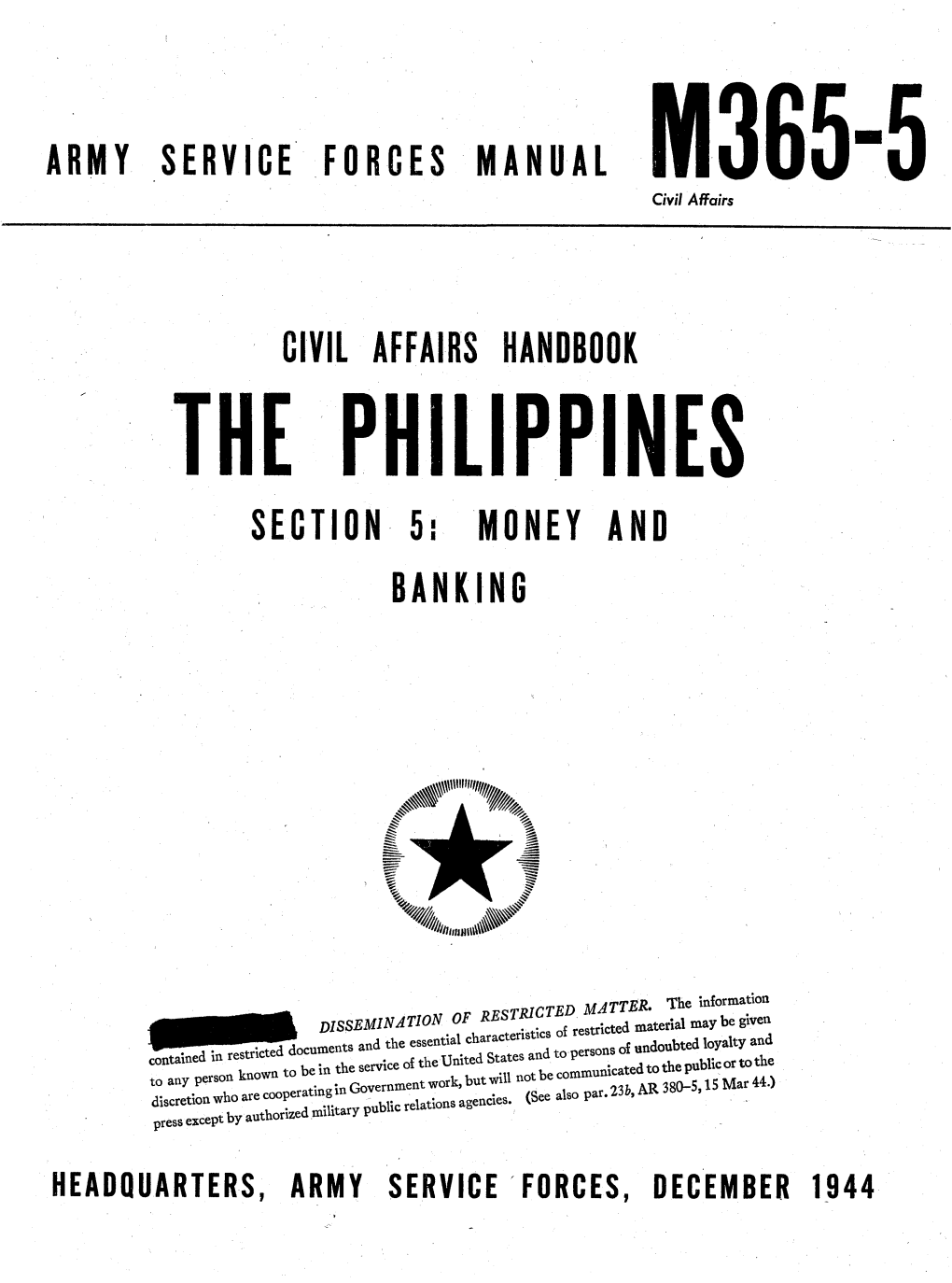 The Philippines Section 5: Money and Banking