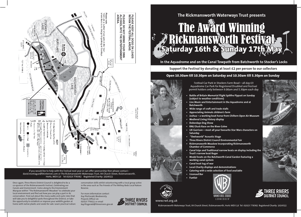 The Award Winning Rickmansworth Festival Saturday 16Th & Sunday 17Th May