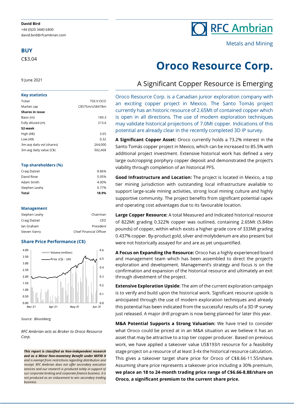 Oroco Resource Corp