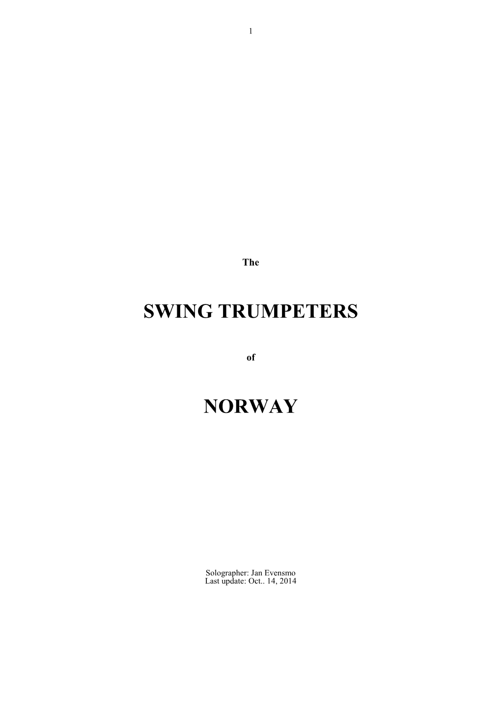 Download the SWING TRUMPETERS of NORWAY