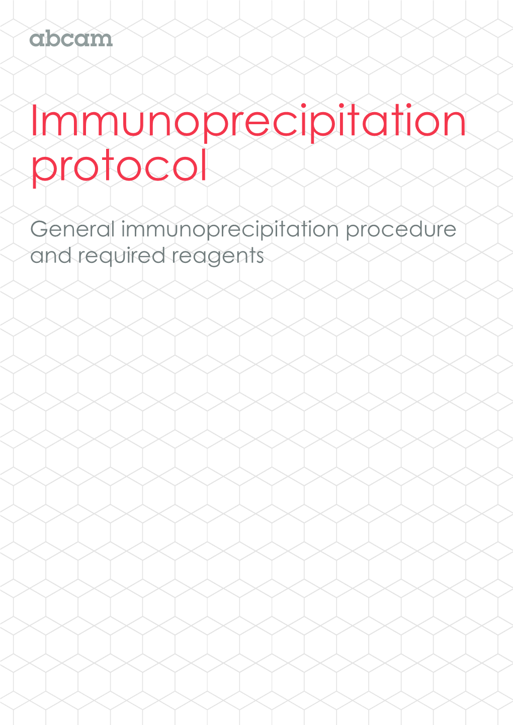 Immunoprecipitation Protocol