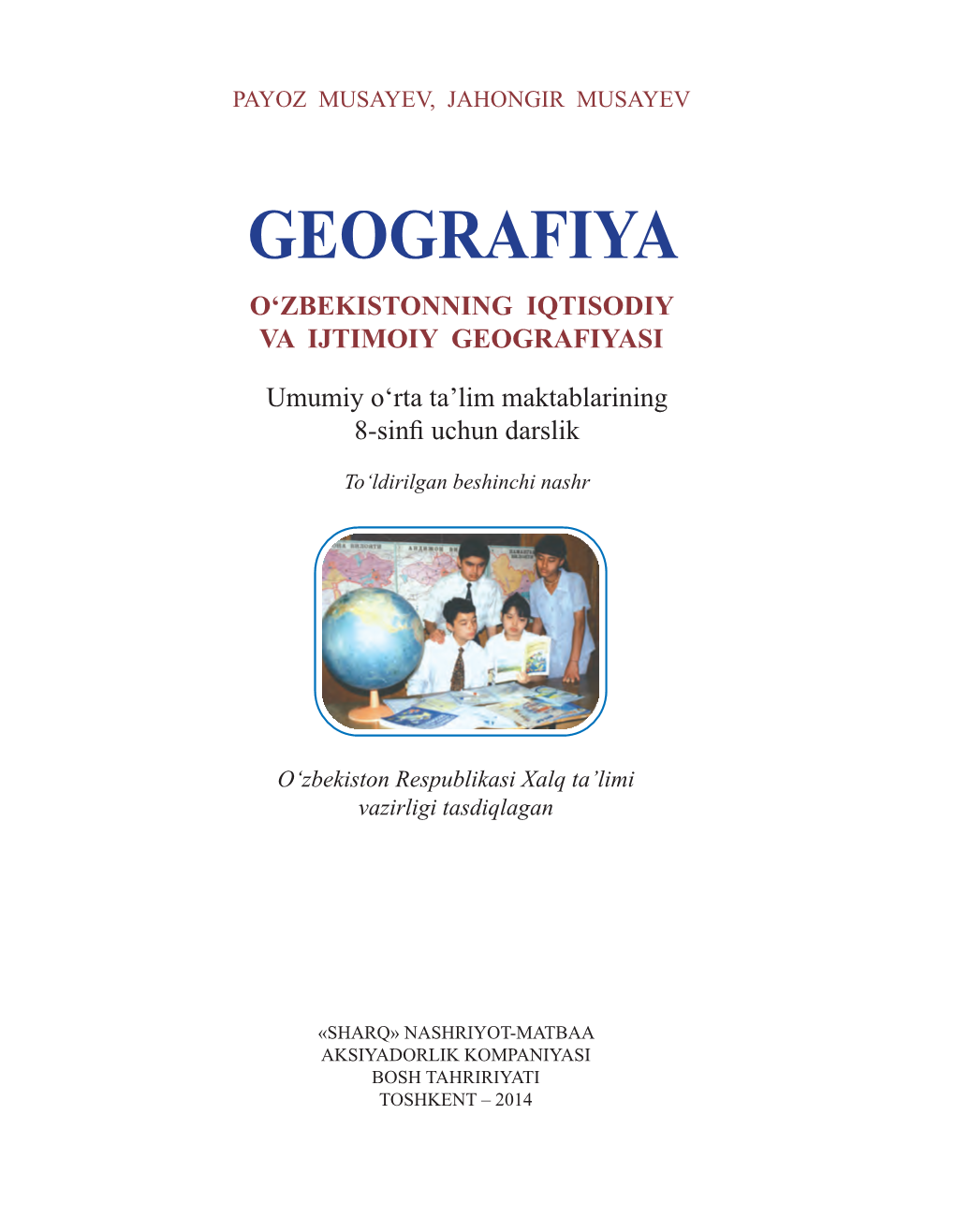 Geografiya O‘Zbekistonning Iqtisodiy Va Ijtimoiy Geografiyasi