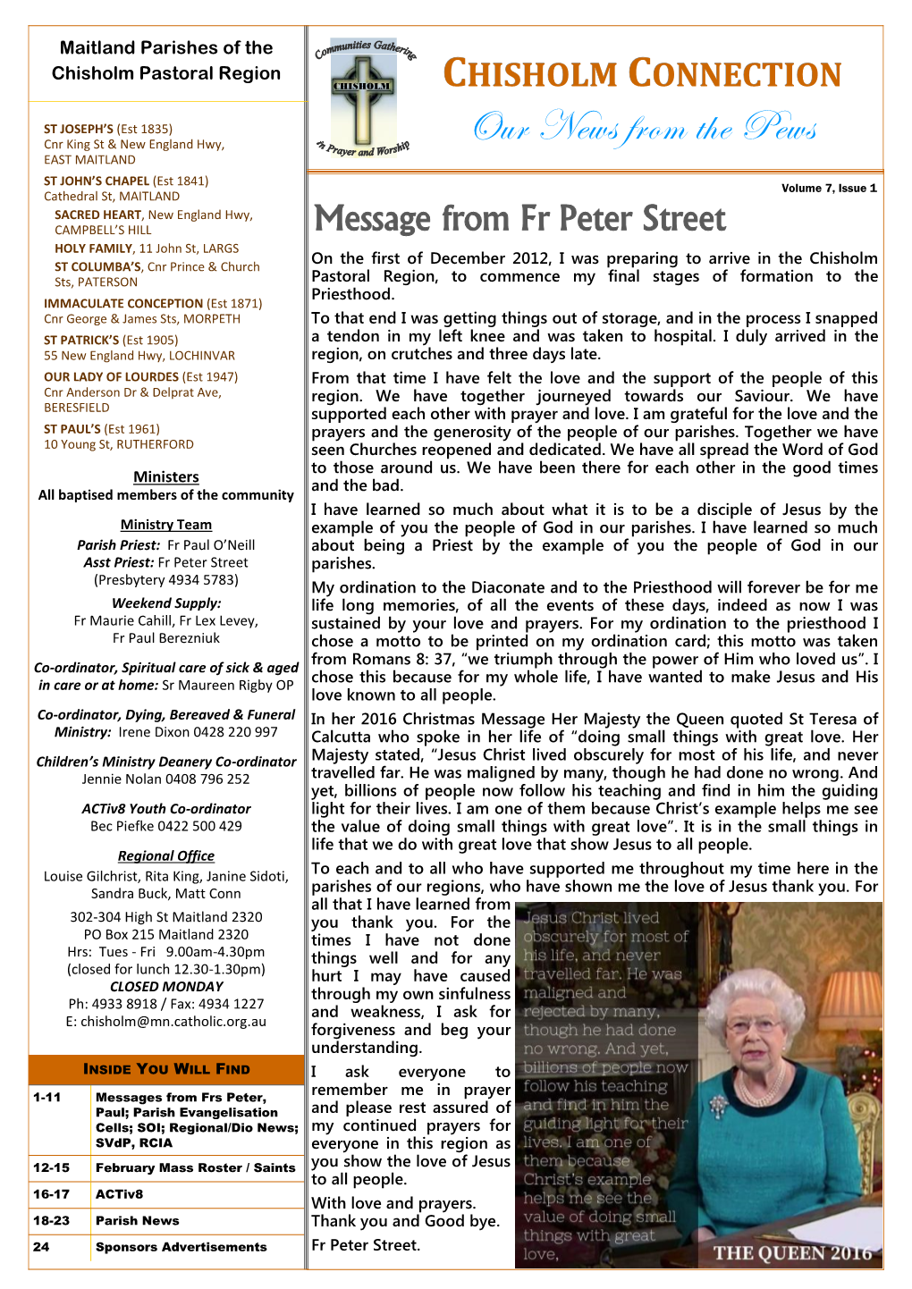 Our News from the Pews EAST MAITLAND