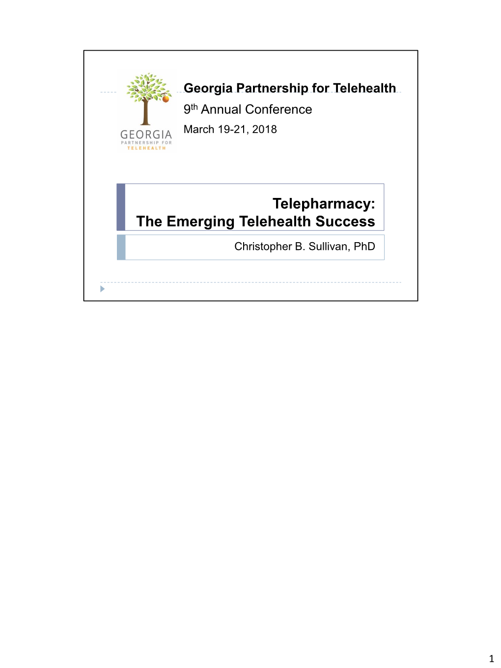 Telepharmacy: the Emerging Telehealth Success