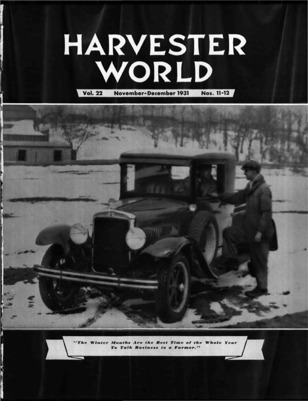 HARVESTER ~ WORLD Vol.22 November-December 1931 Nos