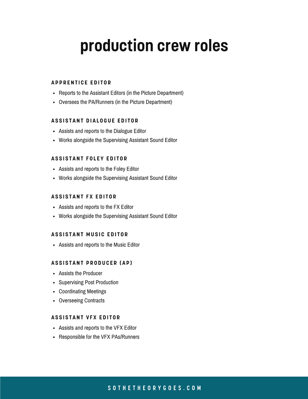 Production Crew Roles