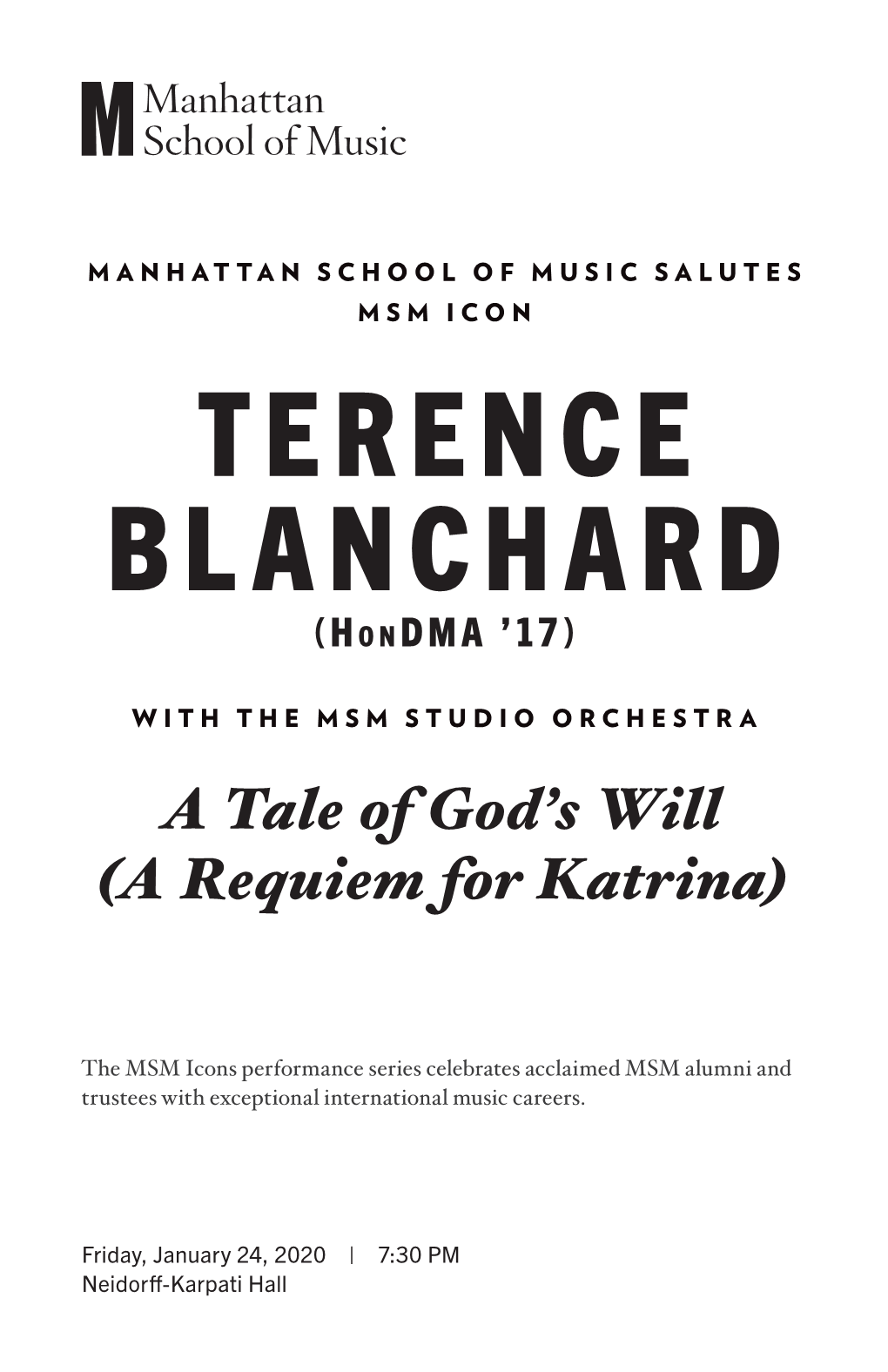 Terence Blanchard (Ho N DMA ’17)