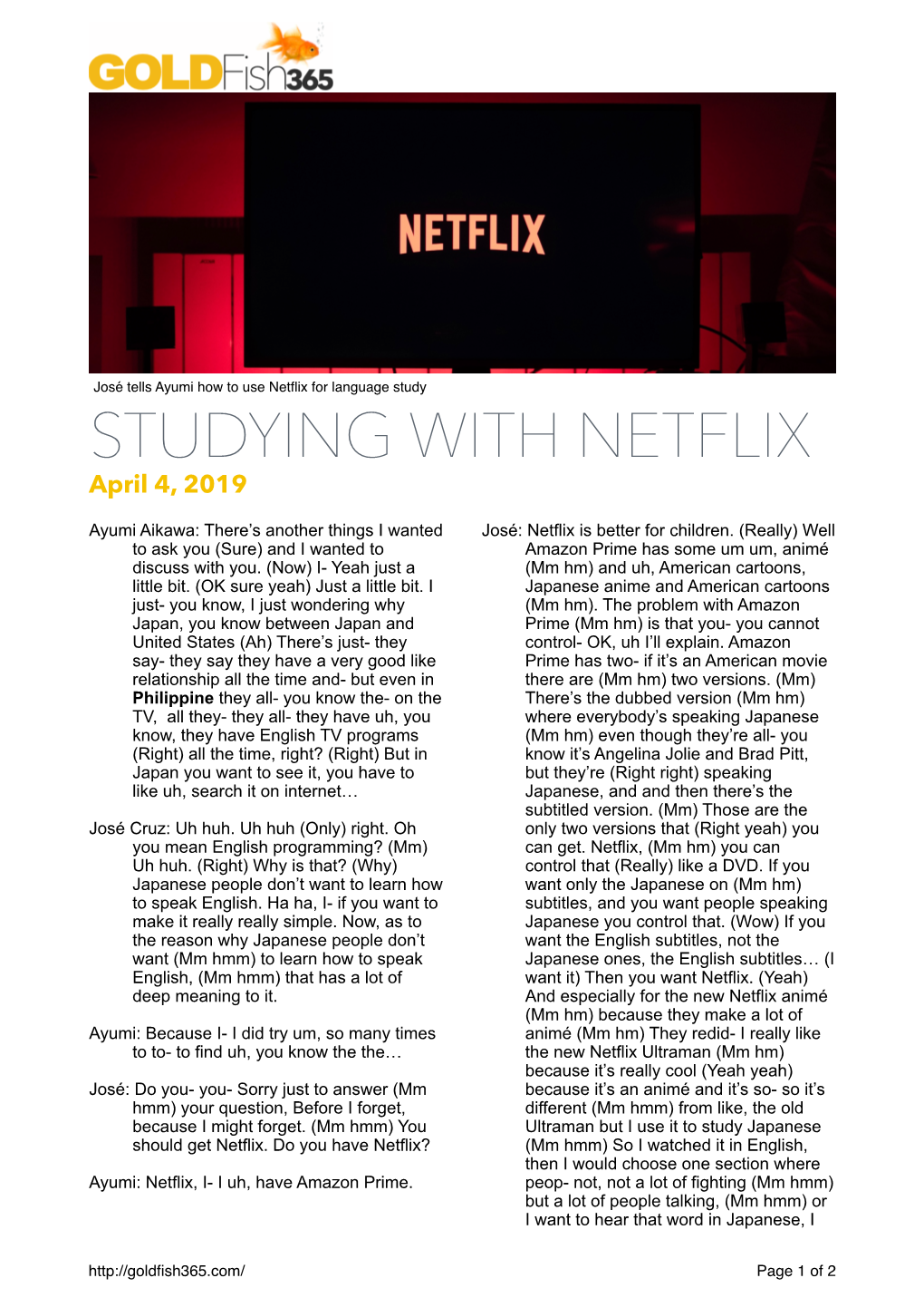 STUDYING with NETFLIX April 4, 2019