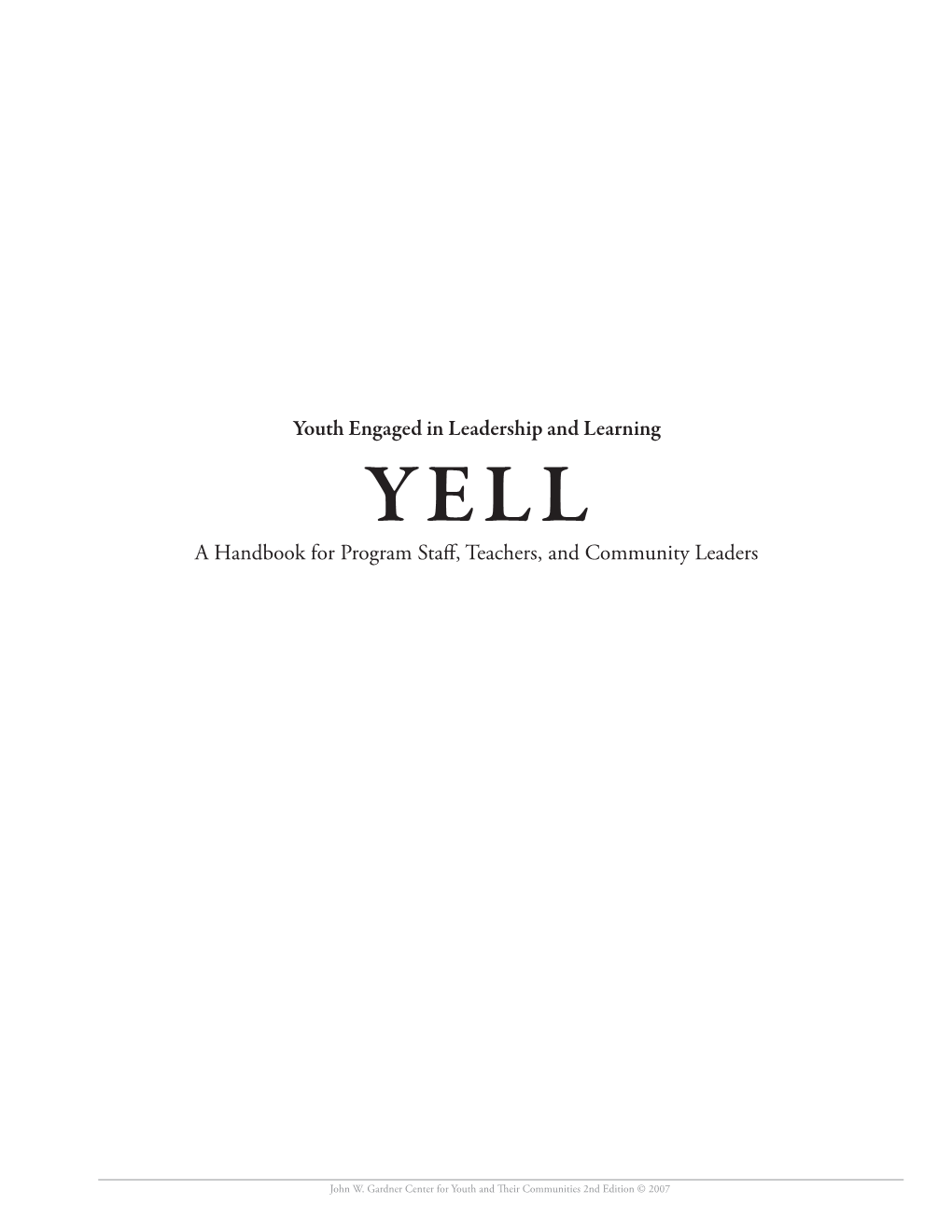 YELL Curriculum