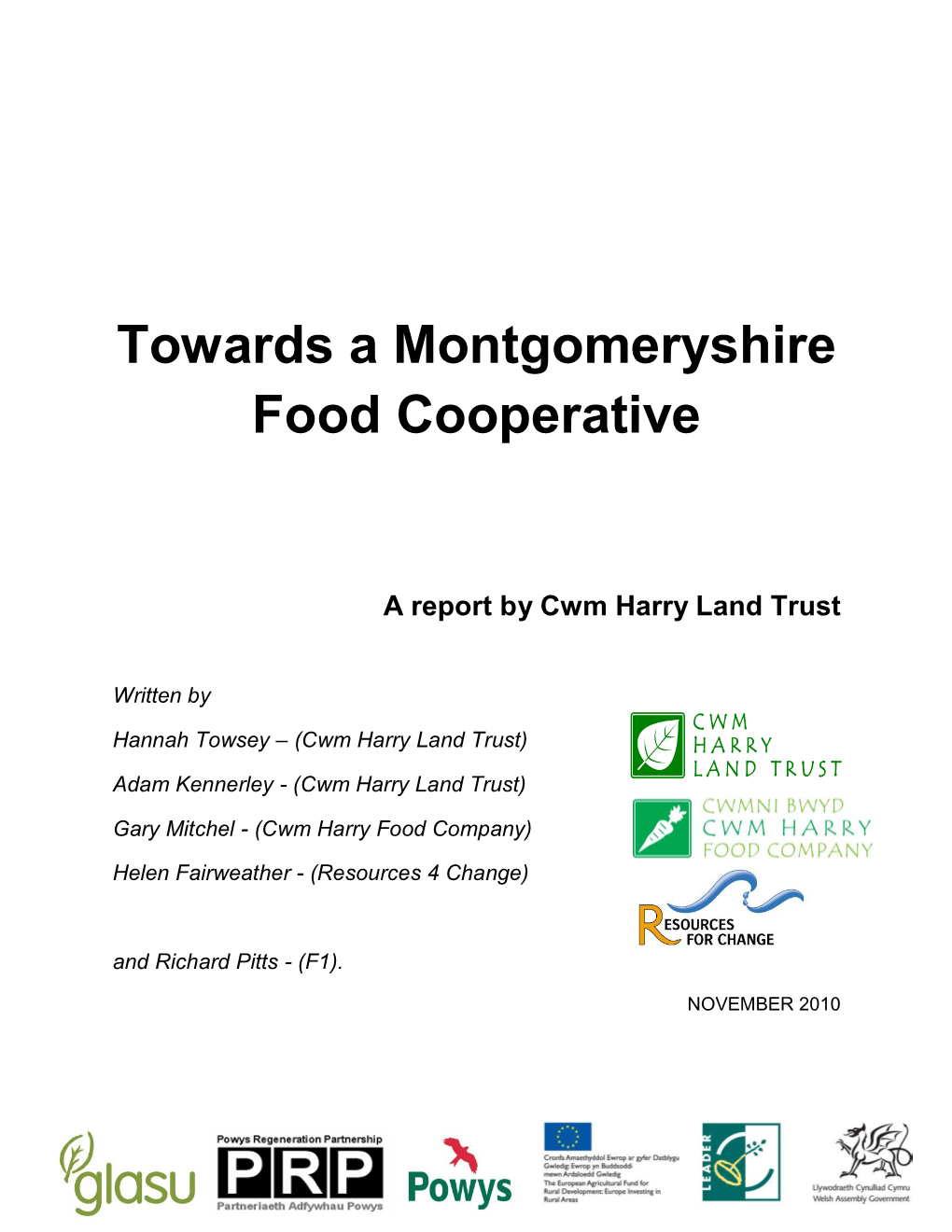 Towards a Montgomeryshire Food Cooperative