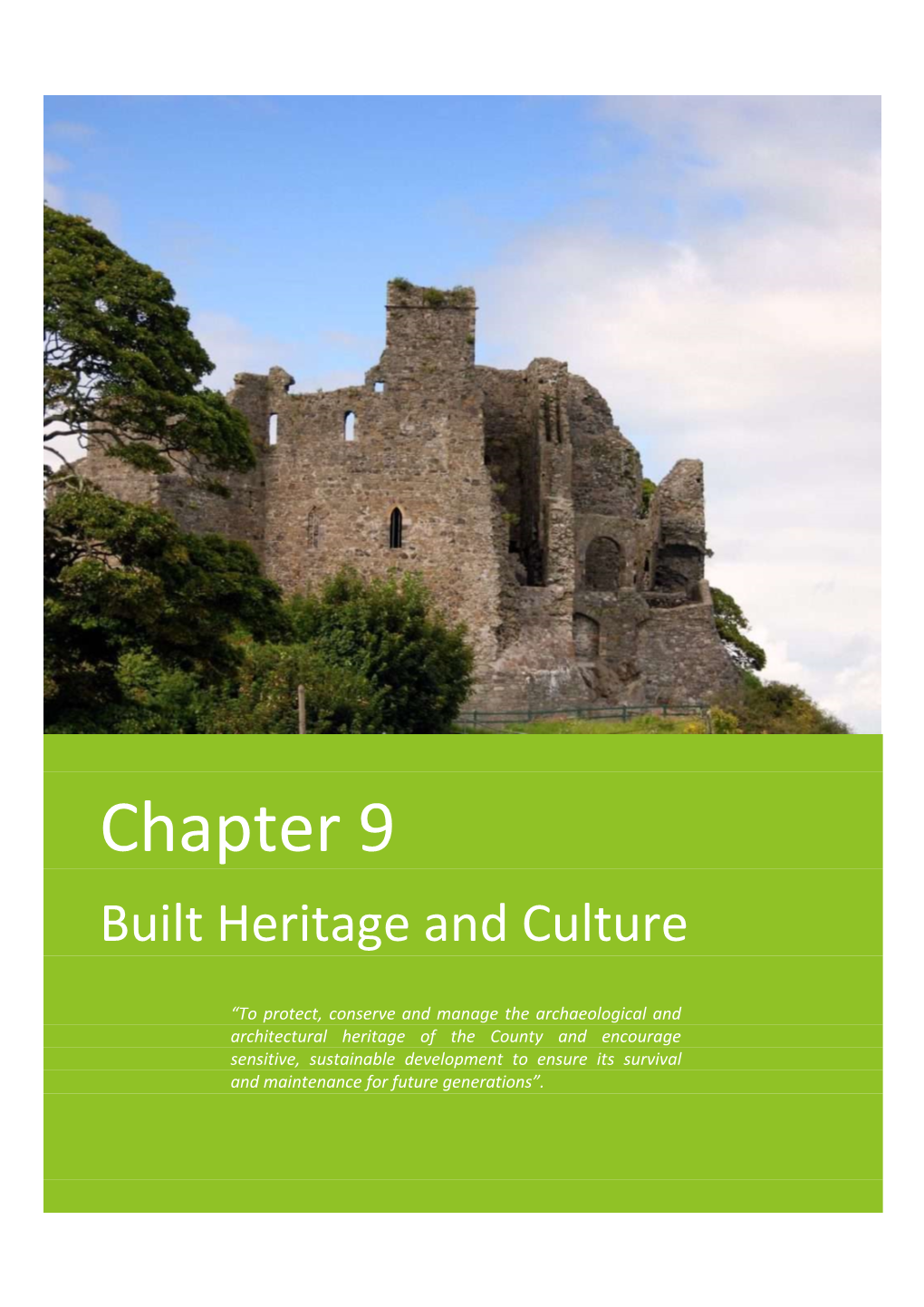 Chapter 9 Built Heritage and Culture
