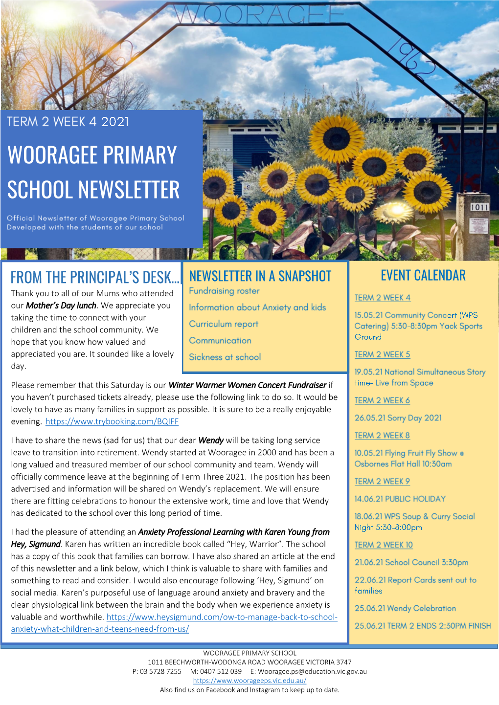 Wooragee Primary School Newsletter