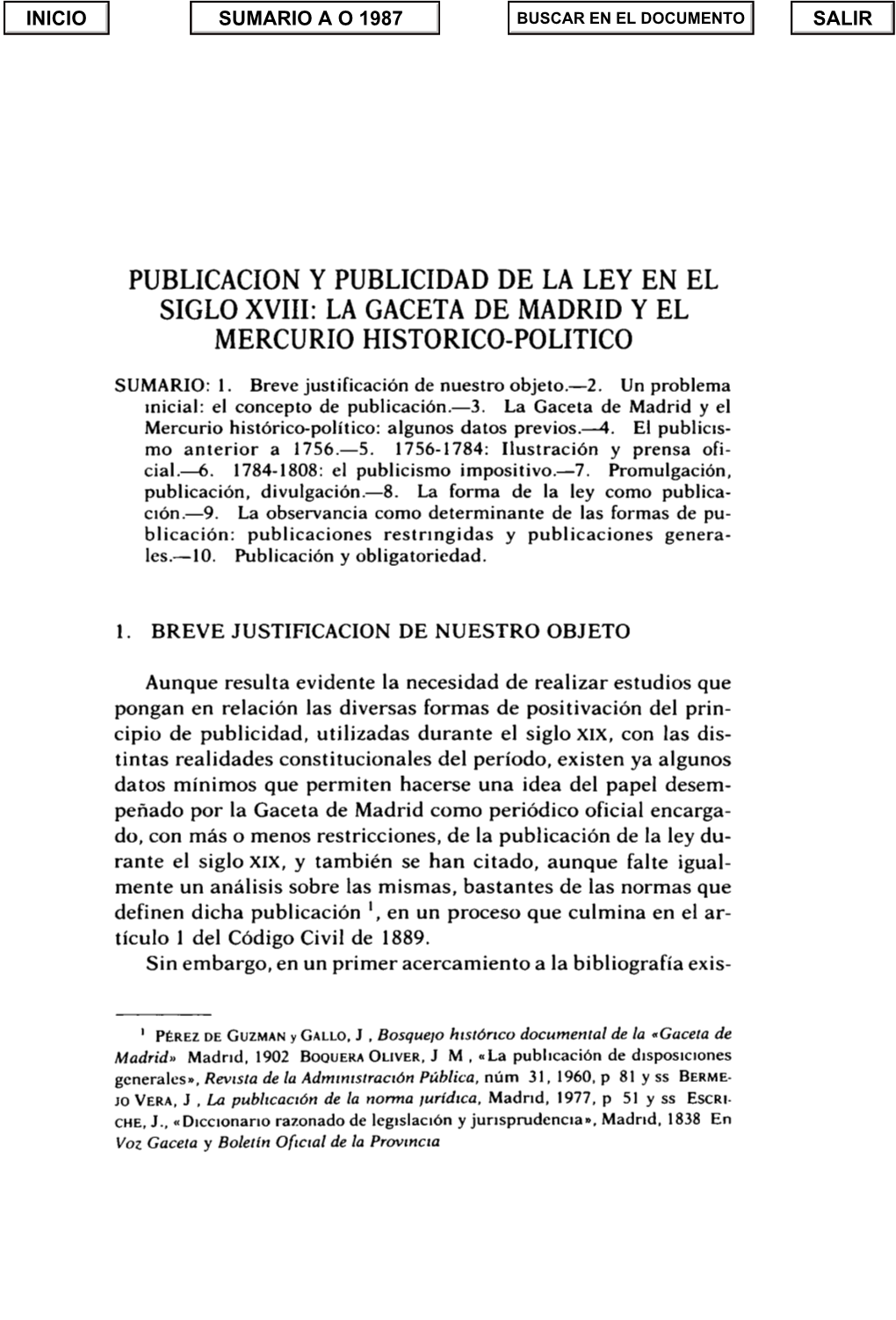 Publicación Y Publicidad De La Ley En El Siglo XVIII: La Gaceta De Madrid Y El Mercurio Histórico-Político