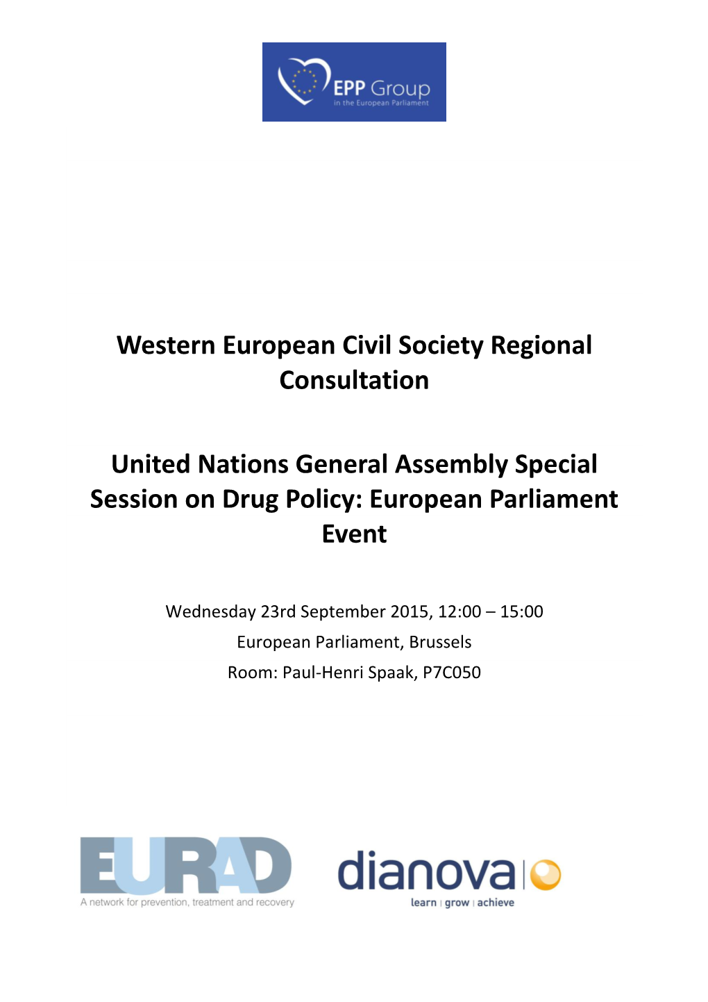 Western European Civil Society Regional Consultation United