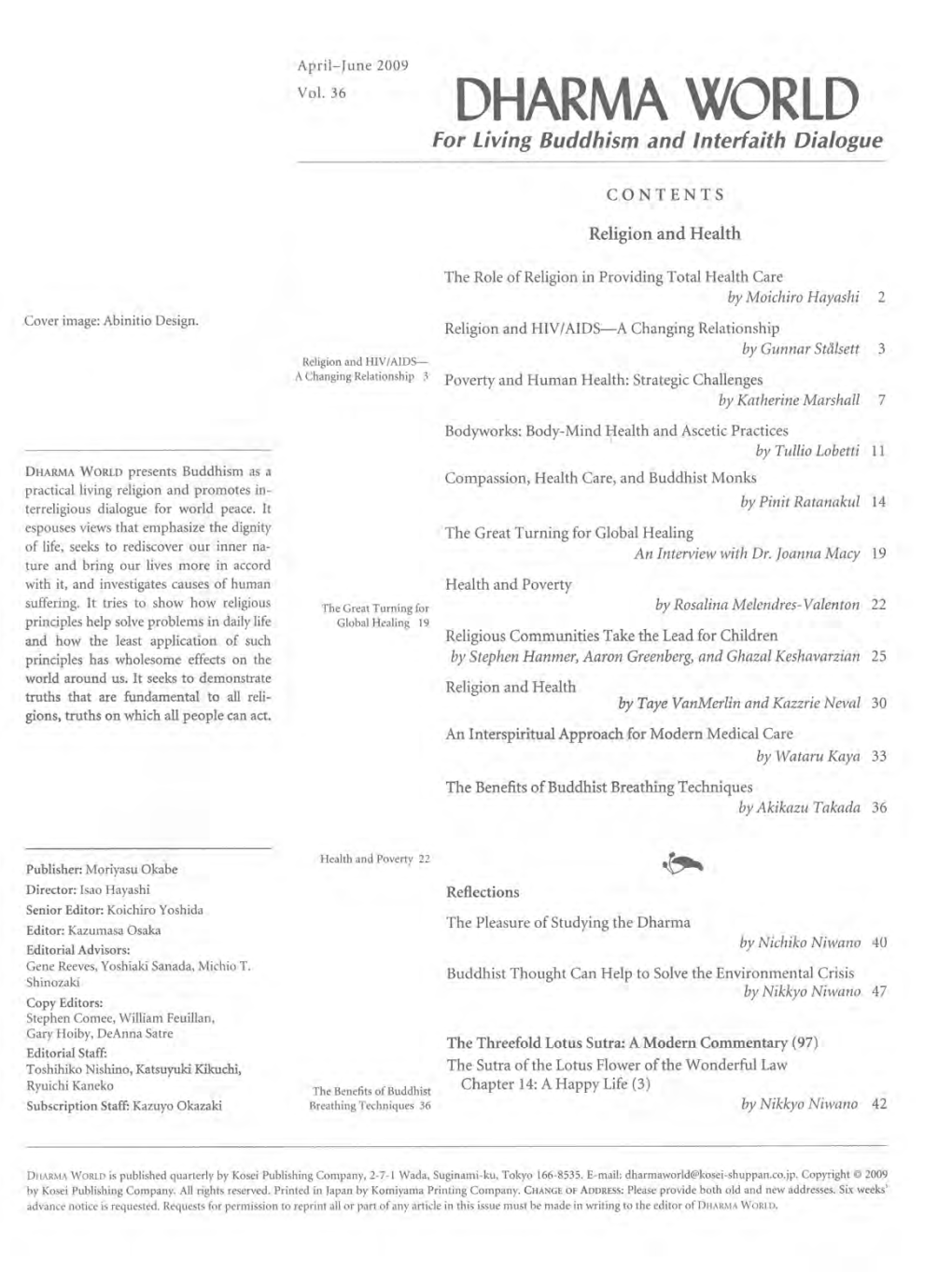 April-June 2009, Volume 36(PDF)