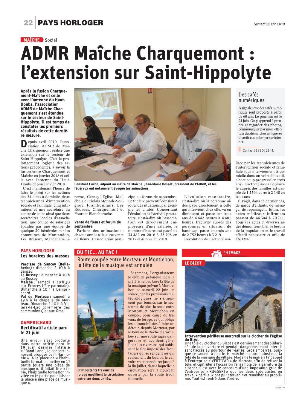 ADMR Maîche Charquemont : L'extension Sur Saint-Hippolyte