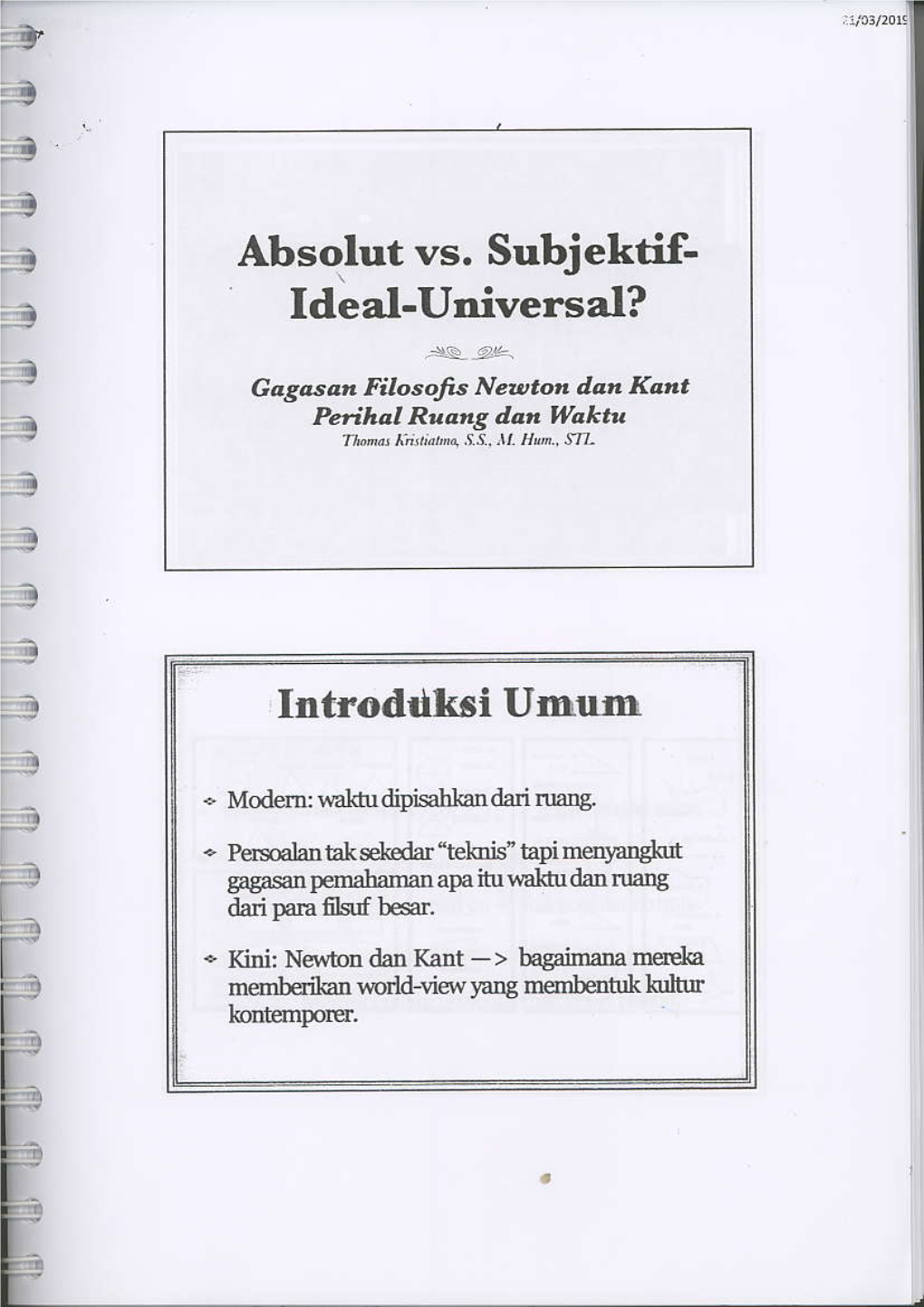 Page 1 21/05/2015 Absolut Vs. Subjektif- Ideal-Universal