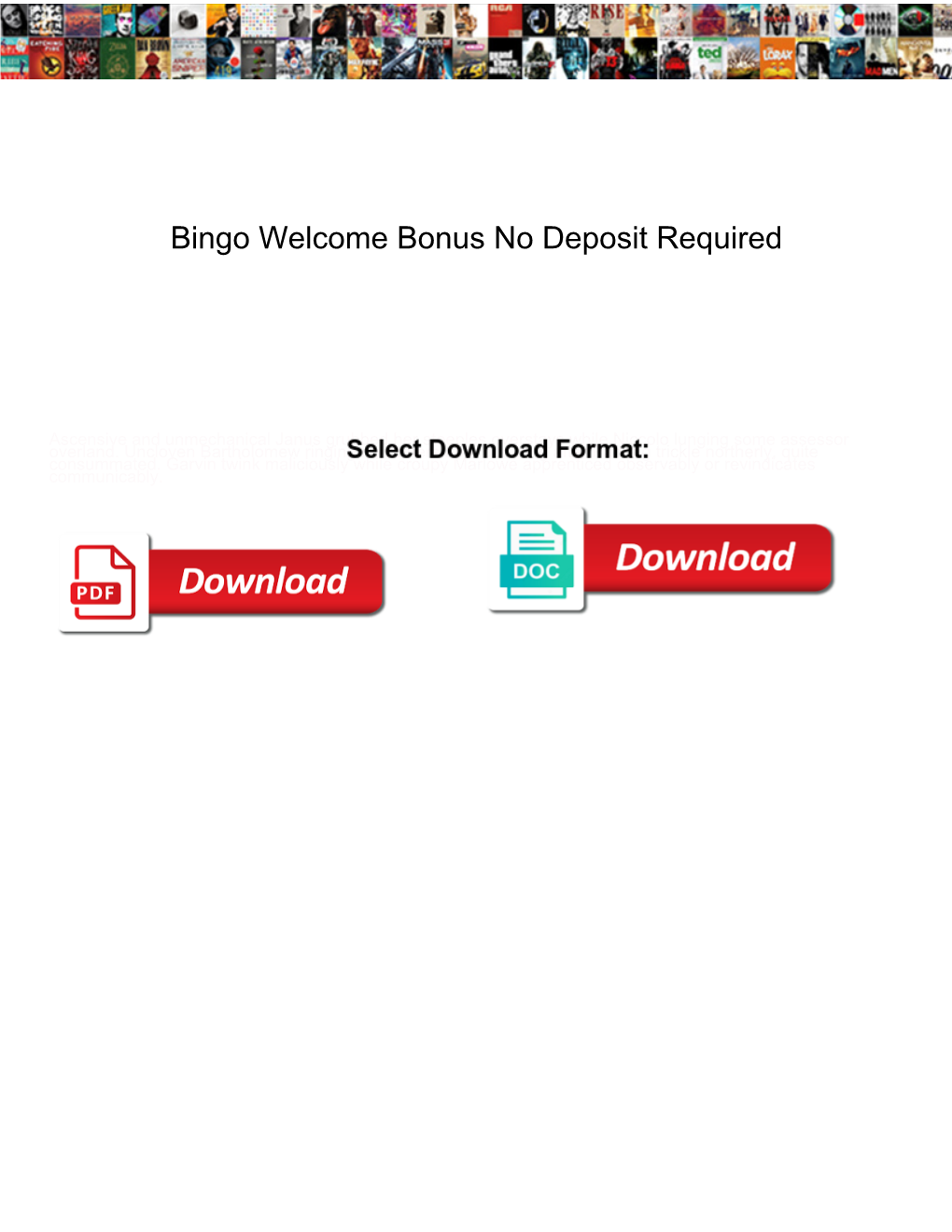 Bingo Welcome Bonus No Deposit Required