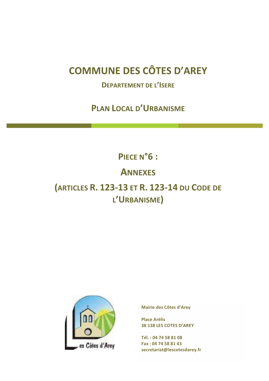 Commune Des Côtes D'arey