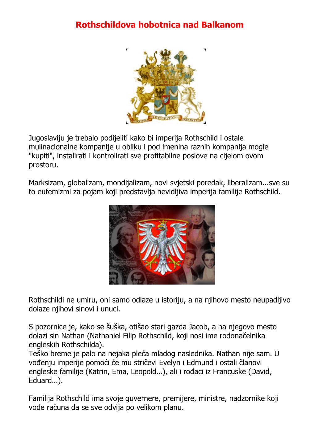 Rothschildova Hobotnica Nad Balkanom