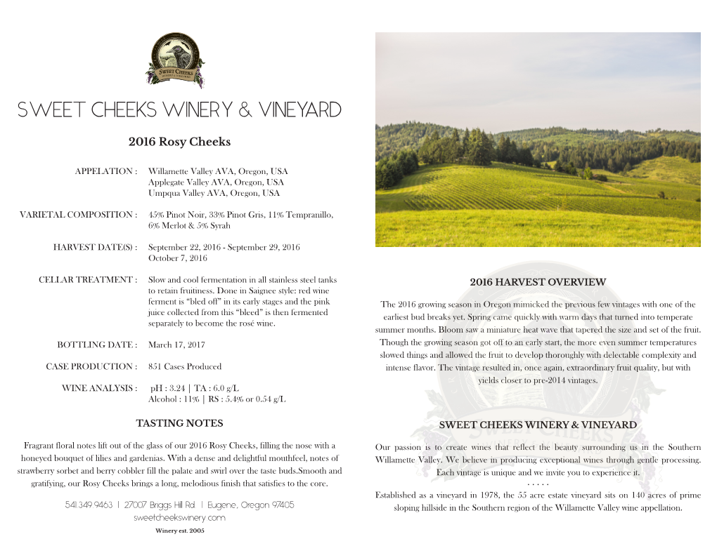 Sweet Cheeks Winery & Vineyard