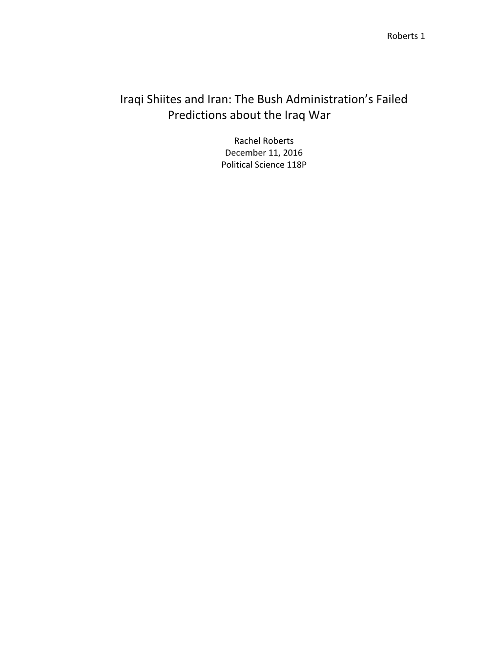 The Bush Administration's Failed Predictions About the Iraq